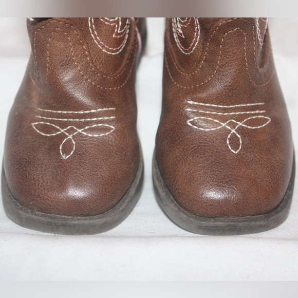 Pink/Brown Boots Size 7 Toddler. Girls Western  Boots - Picture 4 of 9